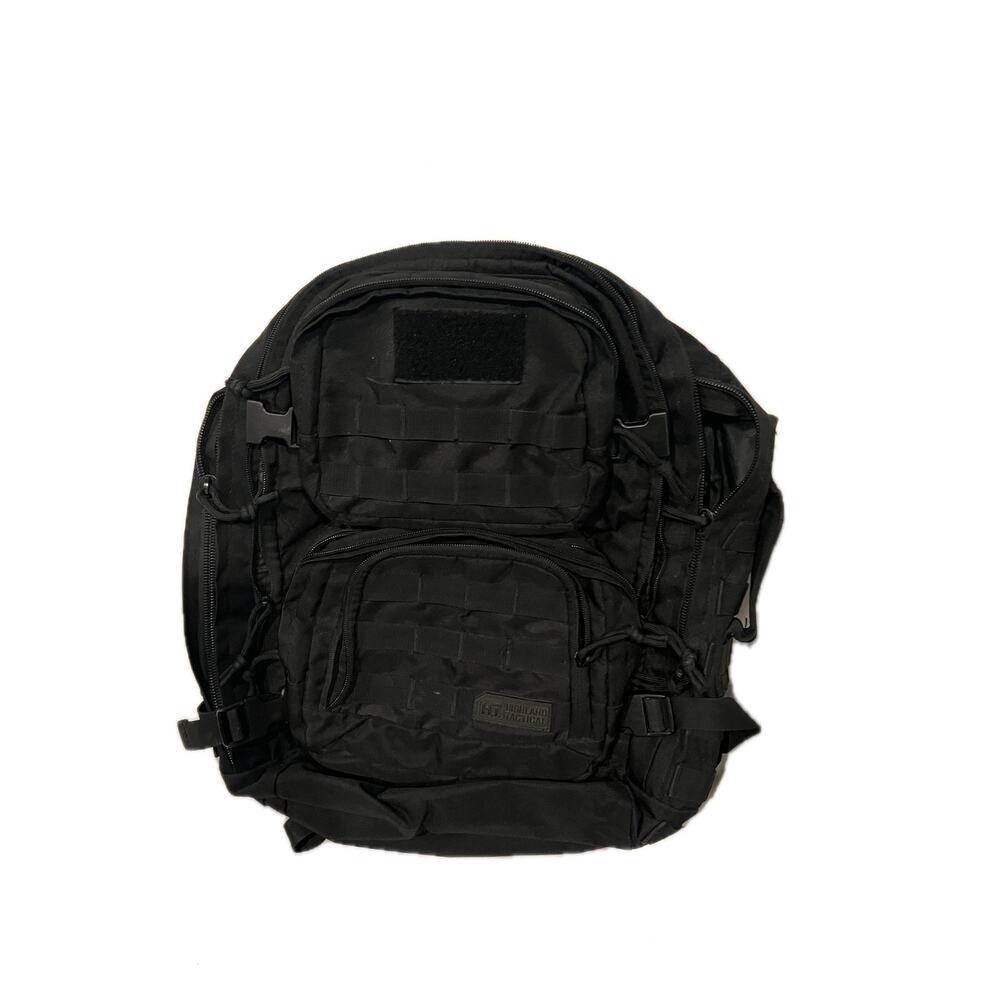 Highland Tactical Roger Canvas Backpack XL Black